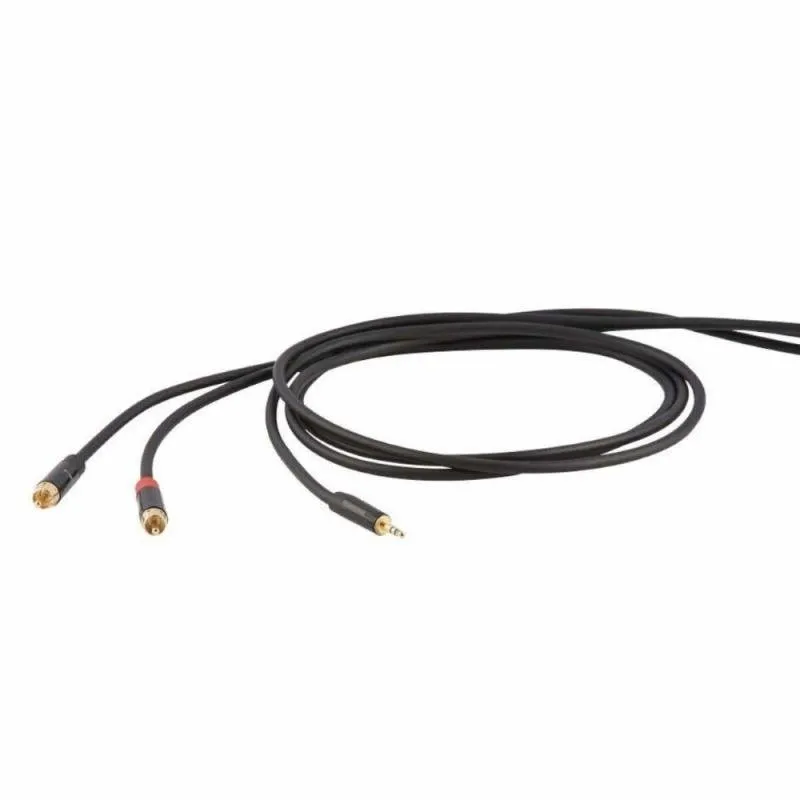 DH Y kabel, 5 m, 3,5mm stereo jack - 2x RCA konektor