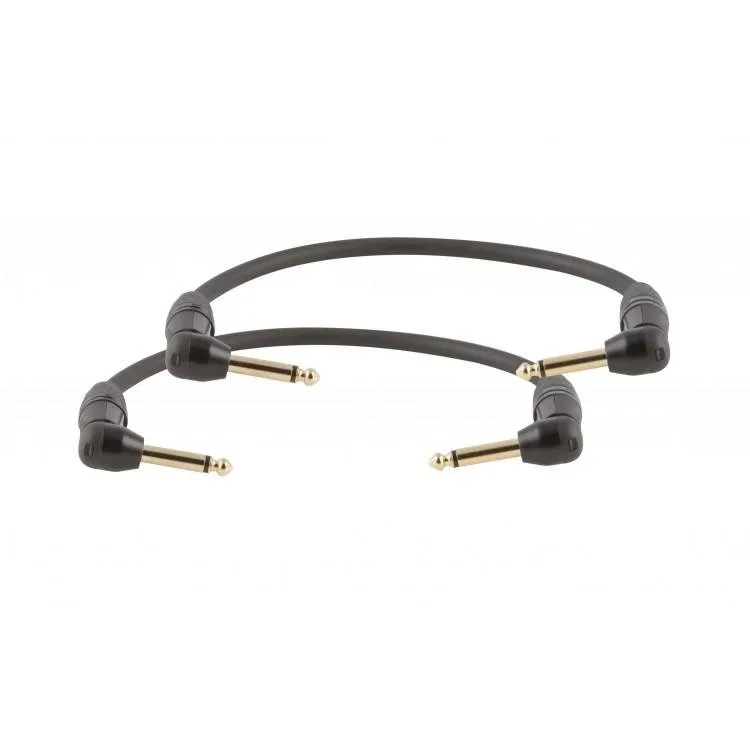 DH audio kabel, 2ks, 15cm, 6,3mm mono jack - 6,3mm mono jack