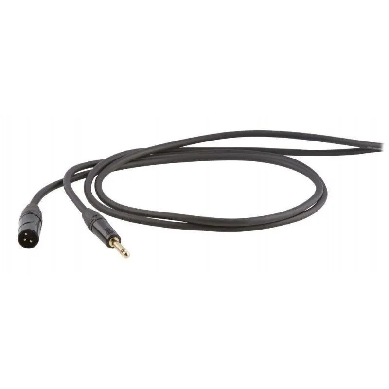 DH mikrofonní kabel, 3 m, symetrický, 6,3mm jack - 3P XLR