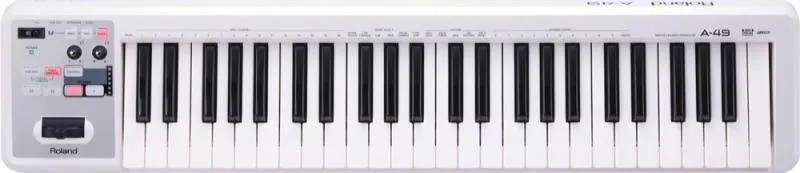 Roland MIDI mesterbill键z 49 kláves, 2 ovladače, 2 tlačítka - bílá