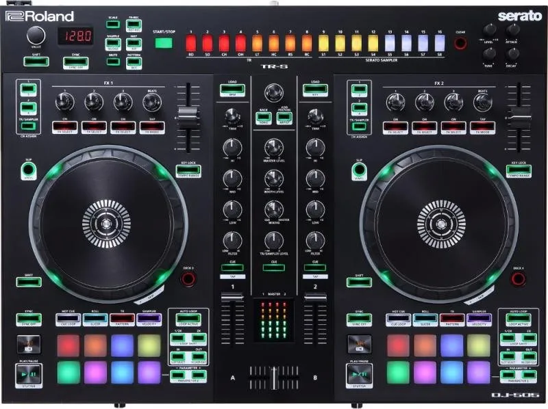 Roland DJ kontroler, kombinace s dobgépou