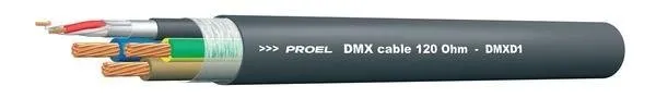 Proel DMX kabel 120Ohm, stíněný, 2x0,25mm + 3x1,5mm, 100m