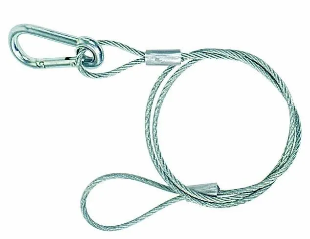 PROEL Truss bezpečnostní drát s okem a svorkou, pozinkovaná nerezová ocel, d: 850 mm