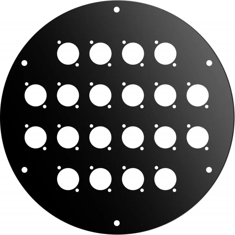 PROEL Káblový panel pro AV195, 20x D konektor, černý