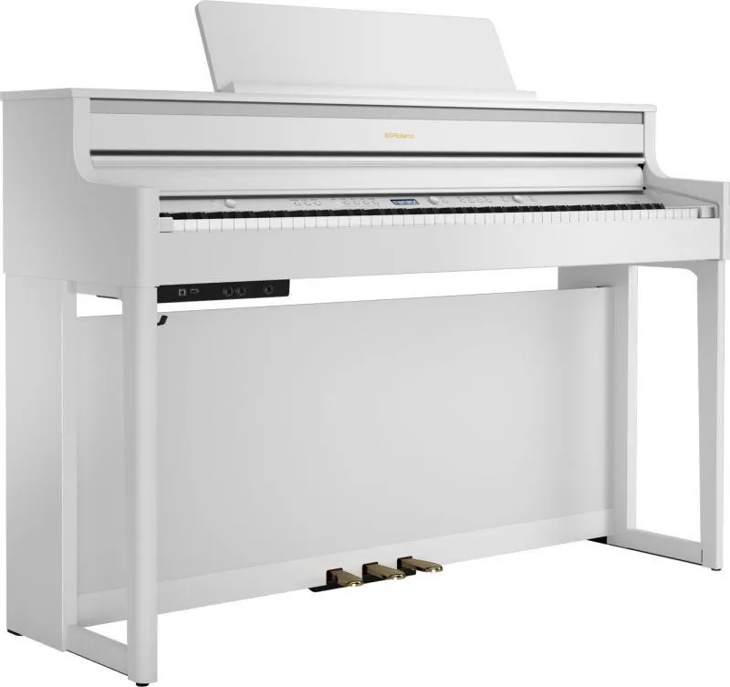 Roland digitální piano 4 reproduktory, PHA-50 klaviatura, 324 zvuků, 384 hlasová polyfonie - bílá