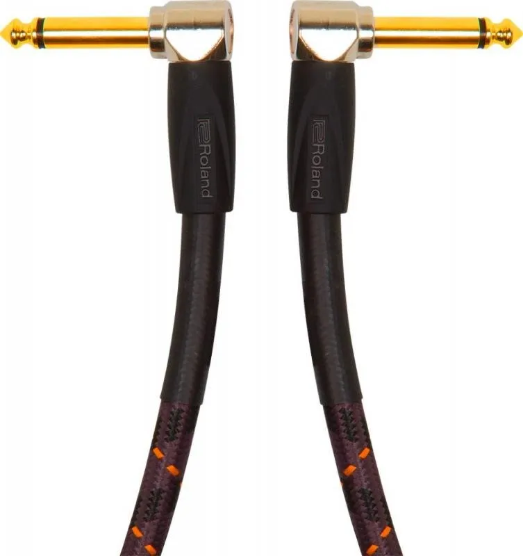 Roland kabel 30cm jack-jack, zlacené konektory