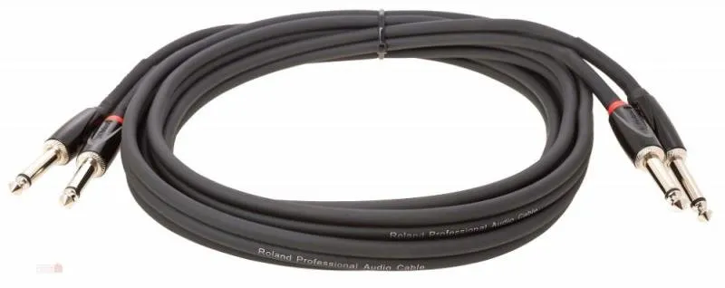 Roland kabel 3m, DUAL 6,3mm TR jack