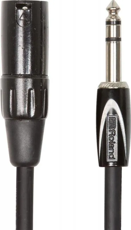 Roland kabel 1m, 6,3mm TRS jack - XLR (samec)