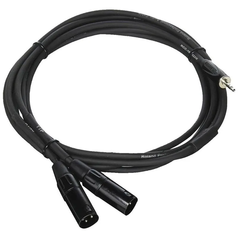 Roland kabel 3,5mm TRS jack-DUAL XLR(PAPA) Y-kabel, 3m