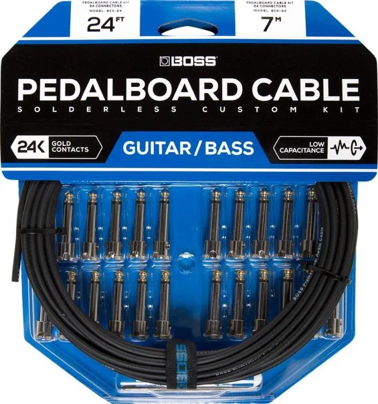 BOSS pedálový kabel, 24 konektorů, 7.3m