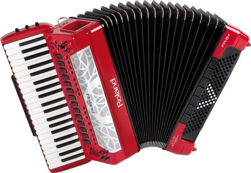 Roland digitální harmonika s reproduktorem, červená