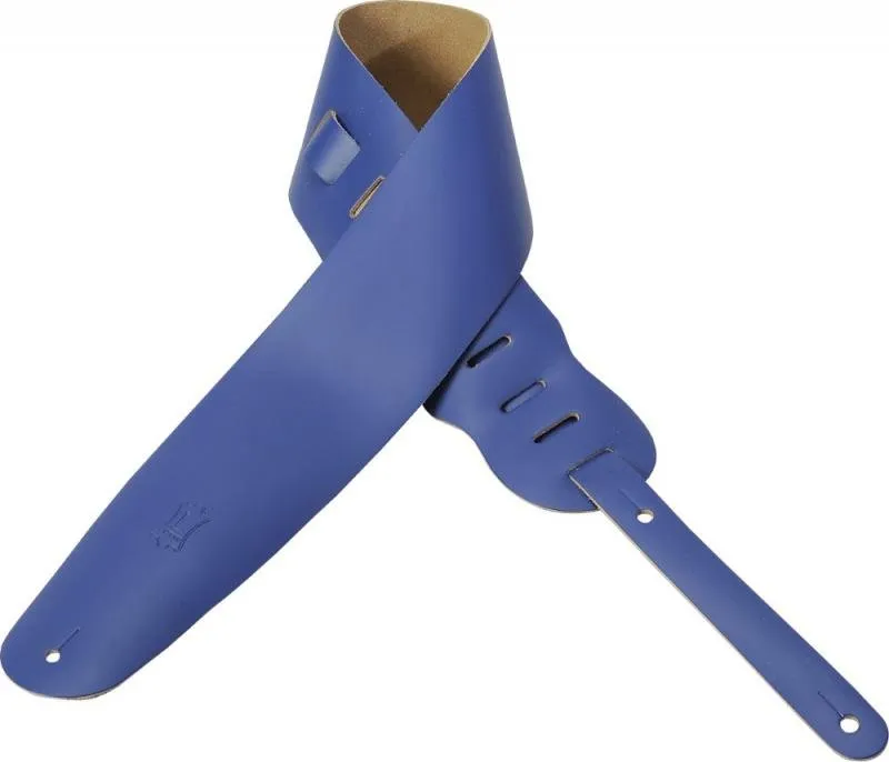 Levy's Pás pro basovou kytaru, kůže, 9cm široký, 91-132cm dlouhý, královská modrá