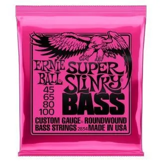 Ernie Ball struny pro baskytaru, Super Slinky BASS, niklovaná ocel, 45-100