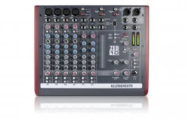 Allen&Heath AH-ZED1002 kisformátumú keverő, 4 monó/2 sztereó csatorna, 1 AUX, USB