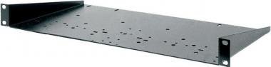 PROEL Rack polička 1U, černá, kovová, hloubka 254 mm, tloušťka 1,5 mm