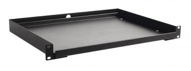 Proel Rack zásuvka, 1U, vysouvací, černá, kov, vnitřní rozměr 315 mm
