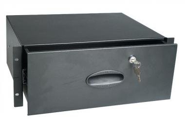 Proel Rack zásuvka, 4U, uzamykatelná, černá, kov, vnitřní, 340x405 mm