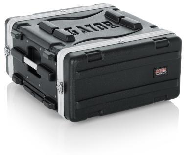 Gator GRR-4L Öntött PE rack tok, elülső, hátsó sínes, 4U, 49 cm mély, zárható, kihúzható karral, kerekekkel