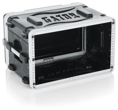 Gator GR-6S Öntött PE rack tok, elülső, hátsó sínes, 6U, 36 cm mély, zárható