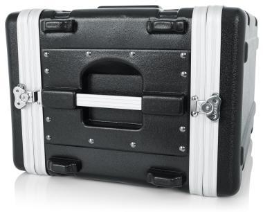 Gator GR-6S Öntött PE rack tok, elülső, hátsó sínes, 6U, 36 cm mély, zárható