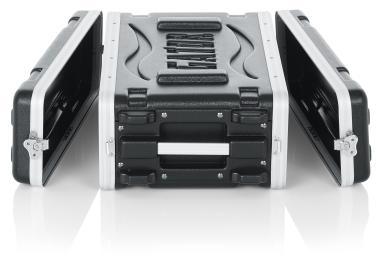 Gator GR-3S Öntött PE rack tok, elülső, hátsó sínes, 3U, 36 cm mély, zárható