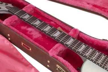 Gator GW-LP-BROWN Deluxe fa keménytok Les Paul fazonú elektromos gitárhoz, vintage barna borítás