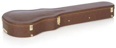 Gator GW-LP-BROWN Deluxe fa keménytok Les Paul fazonú elektromos gitárhoz, vintage barna borítás