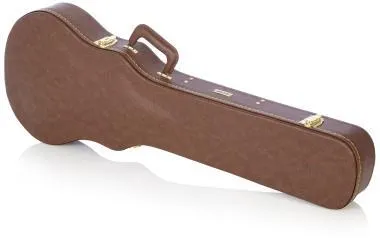 Gator GW-LP-BROWN Deluxe fa keménytok Les Paul fazonú elektromos gitárhoz, vintage barna borítás