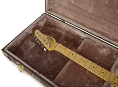 Gator GW-ELECT-VIN Deluxe fa keménytok elektromos gitárhoz, barna vintage borítás
