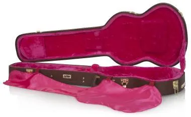 Gator GW-SG-BROWN Deluxe fa keménytok SG fazonú elektromos gitárhoz, vintage barna borítás