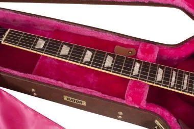 Gator GW-SG-BROWN Deluxe fa keménytok SG fazonú elektromos gitárhoz, vintage barna borítás