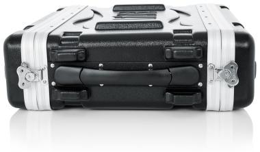 Gator GR-2S Öntött PE rack tok, elülső, hátsó sínes, 2U, 36 cm mély, zárható
