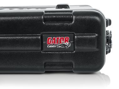 Gator GR-2S Öntött PE rack tok, elülső, hátsó sínes, 2U, 36 cm mély, zárható