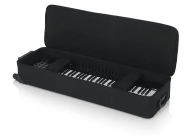 Gator GK-61-SLIM Keskeny, könnyű, EPS szivacsos, merev keyboard táska kerékkel, 61 billentyűs hangszerhez