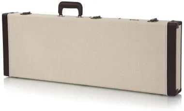 Gator GW-JM ELEC Deluxe fa keménytok elektromos gitárhoz, elegáns vintage külső, bézs