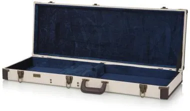 Gator GW-JM ELEC Deluxe fa keménytok elektromos gitárhoz, elegáns vintage külső, bézs