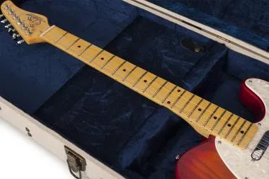 Gator GW-JM ELEC Deluxe fa keménytok elektromos gitárhoz, elegáns vintage külső, bézs