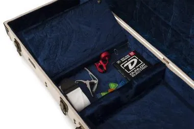 Gator GW-JM ELEC Deluxe fa keménytok elektromos gitárhoz, elegáns vintage külső, bézs