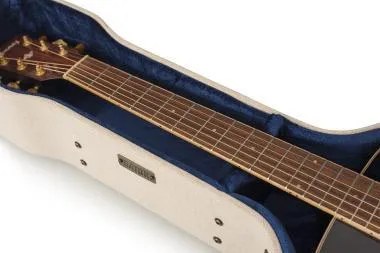 Gator GW-JM DREAD Deluxe fa keménytok dreadnought fazonú akusztikus gitárhoz, elegáns vintage külső, bézs
