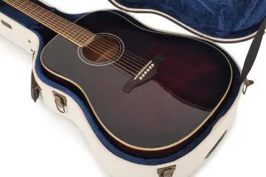 Gator GW-JM DREAD Deluxe fa keménytok dreadnought fazonú akusztikus gitárhoz, elegáns vintage külső, bézs