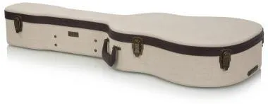 Gator GW-JM DREAD Deluxe fa keménytok dreadnought fazonú akusztikus gitárhoz, elegáns vintage külső, bézs