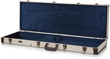 Gator GW-JM BASS Deluxe fa keménytok basszusgitárhoz, elegáns vintage külső, bézs