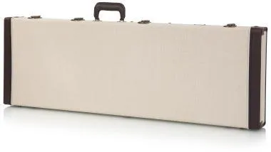 Gator GW-JM BASS Deluxe fa keménytok basszusgitárhoz, elegáns vintage külső, bézs