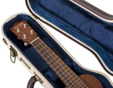 Gator GW-JM UKE-SOP Deluxe fa keménytok szoprán ukuleléhez, elegáns vintage külső, bézs