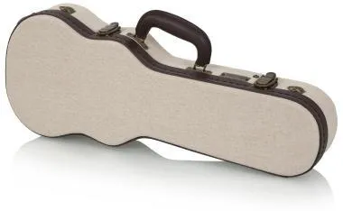 Gator GW-JM UKE-SOP Deluxe fa keménytok szoprán ukuleléhez, elegáns vintage külső, bézs