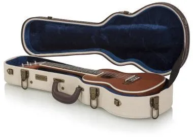 Gator GW-JM UKE-CON Deluxe fa keménytok koncert ukuleléhez, elegáns vintage külső, bézs