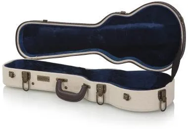 Gator GW-JM UKE-CON Deluxe fa keménytok koncert ukuleléhez, elegáns vintage külső, bézs