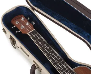 Gator GW-JM UKE-CON Deluxe fa keménytok koncert ukuleléhez, elegáns vintage külső, bézs