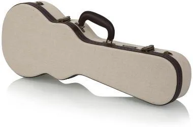 Gator GW-JM UKE-CON Deluxe fa keménytok koncert ukuleléhez, elegáns vintage külső, bézs