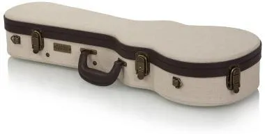 Gator GW-JM UKE-CON Deluxe fa keménytok koncert ukuleléhez, elegáns vintage külső, bézs